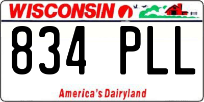 WI license plate 834PLL
