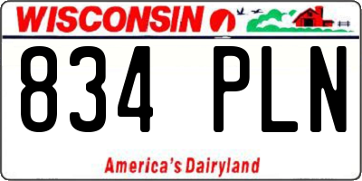 WI license plate 834PLN