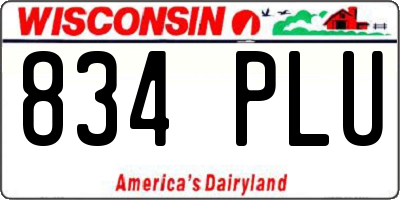 WI license plate 834PLU