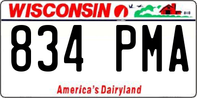 WI license plate 834PMA