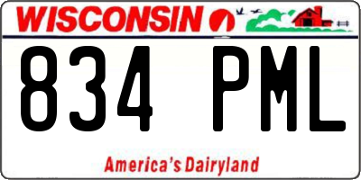 WI license plate 834PML