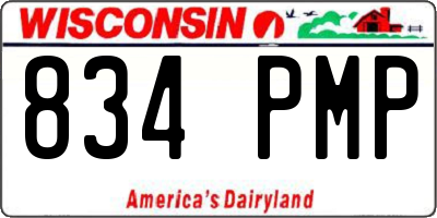 WI license plate 834PMP
