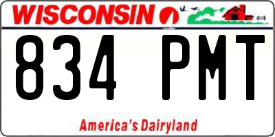 WI license plate 834PMT