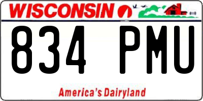 WI license plate 834PMU