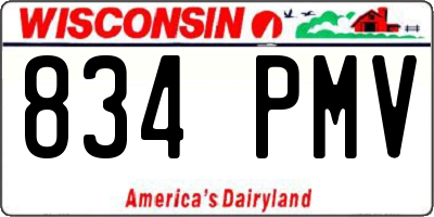 WI license plate 834PMV