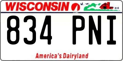 WI license plate 834PNI