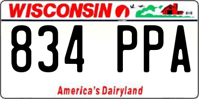 WI license plate 834PPA