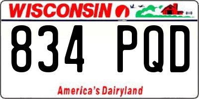 WI license plate 834PQD