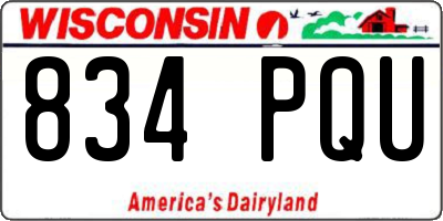 WI license plate 834PQU