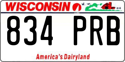 WI license plate 834PRB