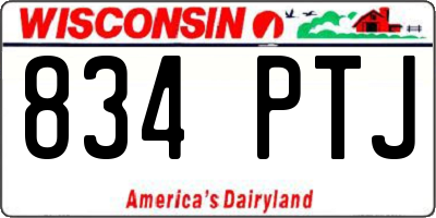 WI license plate 834PTJ