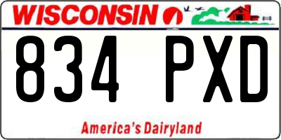 WI license plate 834PXD
