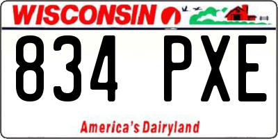 WI license plate 834PXE