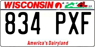 WI license plate 834PXF