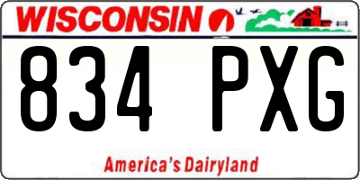 WI license plate 834PXG