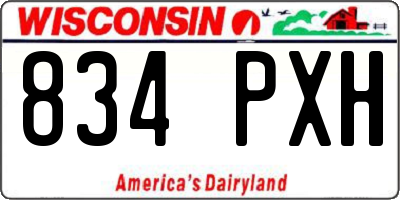 WI license plate 834PXH