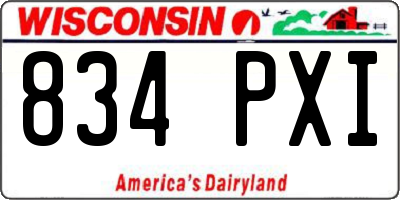 WI license plate 834PXI