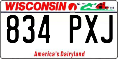 WI license plate 834PXJ