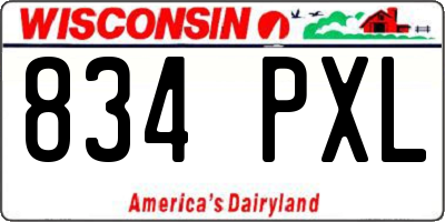 WI license plate 834PXL