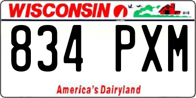 WI license plate 834PXM