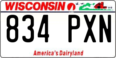 WI license plate 834PXN