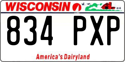 WI license plate 834PXP