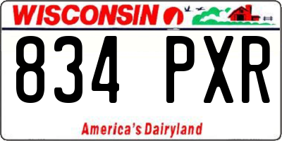 WI license plate 834PXR