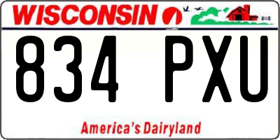 WI license plate 834PXU