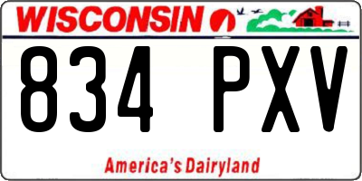 WI license plate 834PXV