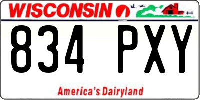 WI license plate 834PXY