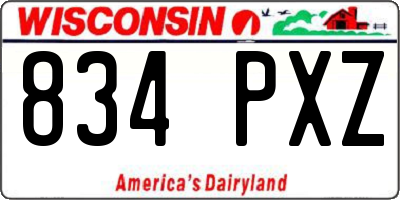 WI license plate 834PXZ
