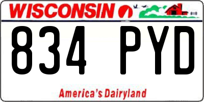 WI license plate 834PYD