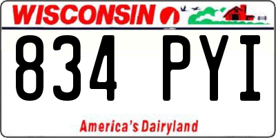 WI license plate 834PYI