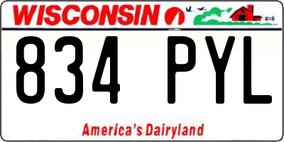 WI license plate 834PYL