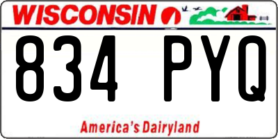 WI license plate 834PYQ