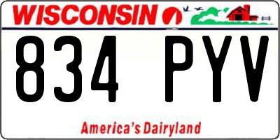 WI license plate 834PYV