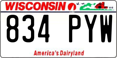 WI license plate 834PYW