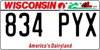WI license plate 834PYX