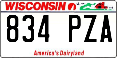 WI license plate 834PZA