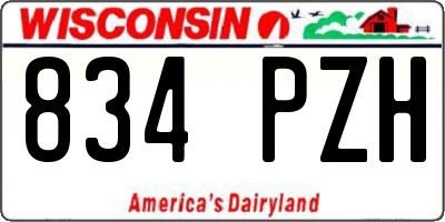 WI license plate 834PZH