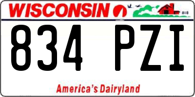WI license plate 834PZI