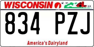 WI license plate 834PZJ