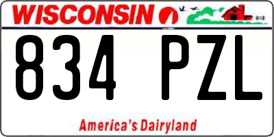 WI license plate 834PZL