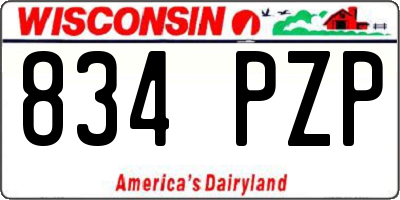 WI license plate 834PZP