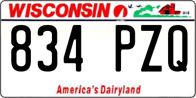 WI license plate 834PZQ