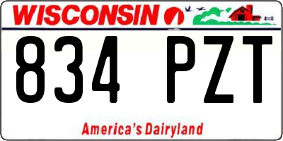WI license plate 834PZT