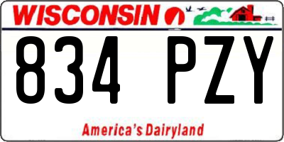 WI license plate 834PZY