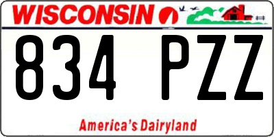 WI license plate 834PZZ
