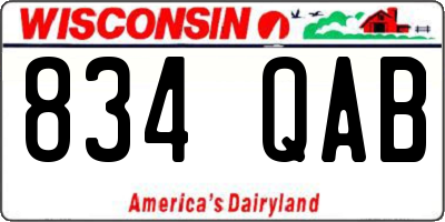 WI license plate 834QAB