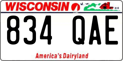 WI license plate 834QAE